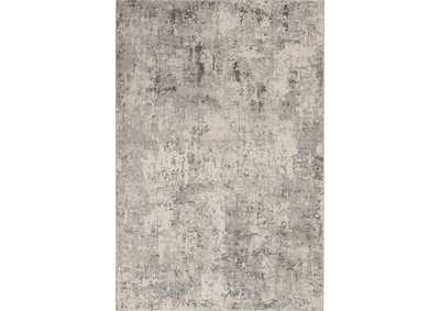 Image for Nourison Rustic Textures RUS07 Ivory and Grey 5'x7' Abstract Area Rug