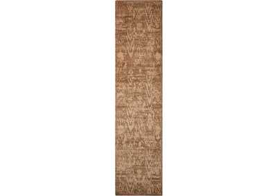 Image for Nourison Silken Allure SLK17 Brown 10' Runner Hallway Rug