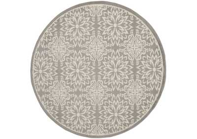 Image for Nourison Jubilant JUB06 Grey 8' Round Floral Area Rug