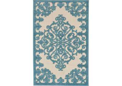 Image for Nourison Aloha ALH12 Aqua 3'x4' Indoor-outdoor Area Rug