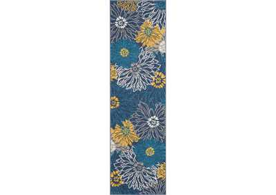 Image for Nourison Passion PSN17 Blue 8' Runner Hallway Rug
