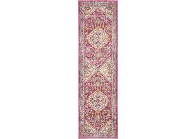 Image for Nourison Passion 8' Runner Ivory and Pink Area Rug