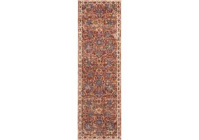 Image for Nourison Lagos LAG02 Red 8' Runner Hallway Rug