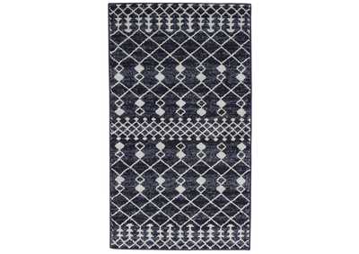 Image for Nourison Palermo 2' x 4' Navy and Grey Distressed Bohemian Area Rug