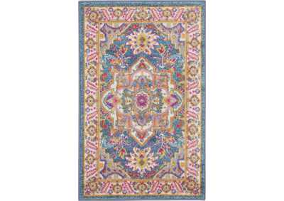 Image for Nourison Passion 2'x3' Teal Multicolor Persian Area Rug