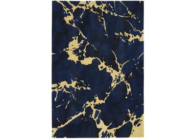 Image for Nourison Symmetry SMM09 Navy Blue Artistic Area Rug