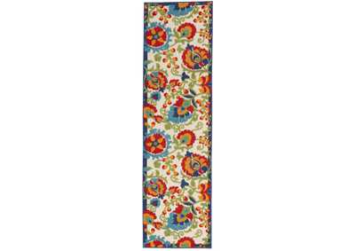 Image for Nourison Aloha 8' Runner Multicolor Hallway Area Rug