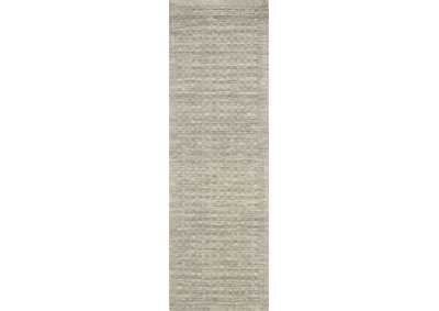 Image for Nourison Marana MNN01 Black 8' Runner Wool Hallway Rug