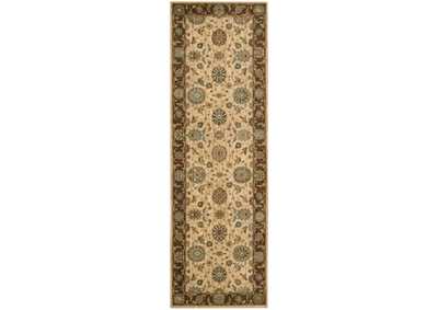 Image for Nourison Living Treasures LI05 Beige 8' Runner Hallway Rug