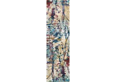 Image for Nourison Fusion FSS10 Multicolor 8' Runner Plush Shag Hallway Rug