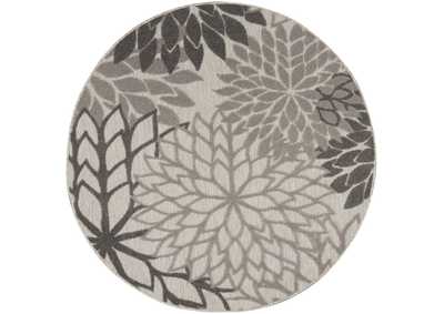 Image for Nourison Aloha 5' Round Silver Grey Area Rug