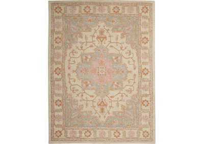 Image for Nourison Jazmine JAZ01 Orange and Cream 9'x12' Oversized Wool Rug