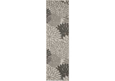 Image for Nourison Aloha 2'x8' Silver Grey Area Rug