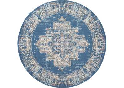 Image for Nourison Grafix GRF14 Blue 8' Round Large Rug