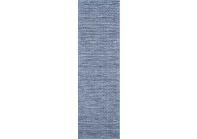 Image for Nourison Marana MNN01 Dark Blue 8' Runner Wool Hallway Rug