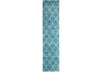 Image for Nourison Amore AMOR2 Blue 10' Runner Hallway Rug