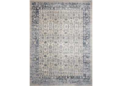 Image for kathy ireland Home Malta MAI04 Blue and Ivory 4'x6' Area Rug