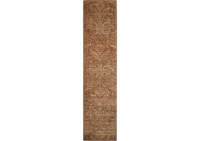 Image for Nourison Silken Allure SLK19 Brown 10' Runner Hallway Rug