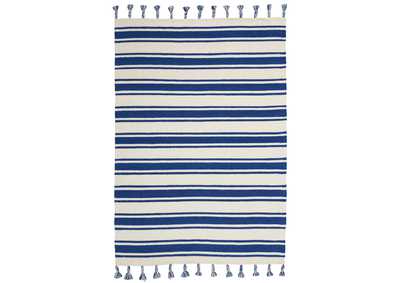 Image for Nourison Rio Vista DST01 Dark Blue and White 4'x7' Area Rug