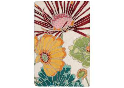 Image for Nourison Fantasy 2'x4' White Multicolor Area Rug