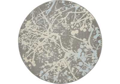 Image for Nourison Jubilant JUB12 Grey and Blue 5' Round Contemporary Area Rug