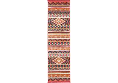 Image for Nourison South Western NAV04 Orange Multicolor 8' Runner Hallway Rug