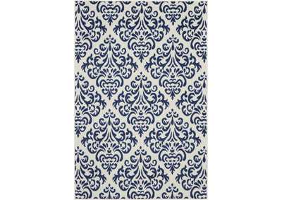 Image for Nourison Grafix GRF06 Navy Blue and White 4'x6' Area Rug