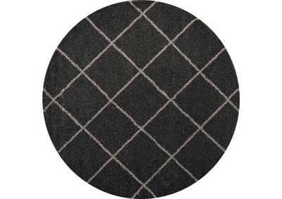 Image for Nourison Brisbane BRI03 Black 8' Round Rug