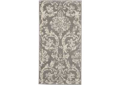 Image for Nourison Jubilant 2' x 4' Small Grey Damask Area Rug