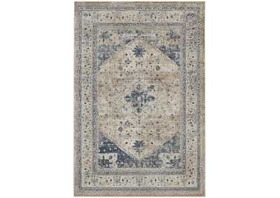 Image for kathy ireland Home Malta MAI02 Beige and Blue 4'x6' Area Rug