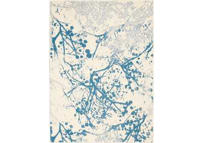 Image for Nourison Jubilant JUB12 White and Blue 6'x9' Contemporary Area Rug