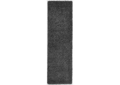 Image for Nourison Malibu Shag MSG01 Charcoal 10' Runner Hallway Rug