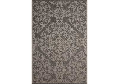 Image for Nourison Damask DAS01 Grey 5'x7' Vintage Area Rug
