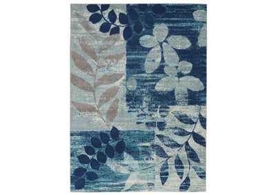 Image for Nourison Tranquil TRA01 Navy Blue 4'x6' Modern Area Rug