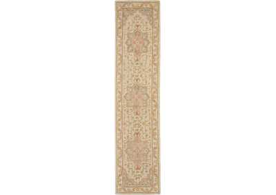 Image for Nourison Jazmine JAZ01 Orange and Cream 10' Runner Wool Hallway Rug