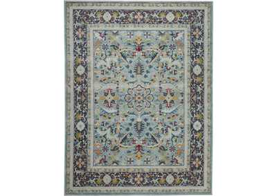 Image for Nourison Ankara Global ANR14 Light Blue Multicolor 9'x12' Oversized Textured Rug