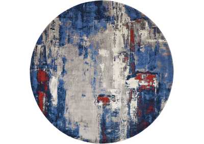 Image for Nourison Twilight TWI20 Grey and Blue 8' Round Large Rug