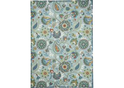 Image for Waverly Sun N Shade SND73 Blue Multicolor 8'x11' Oversized Indoor-outdoor Rug