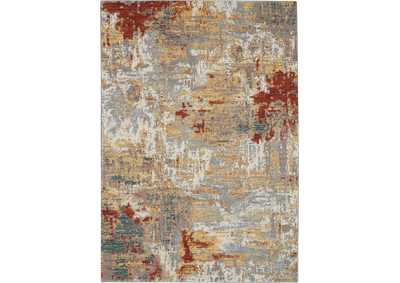Image for Nourison Artworks ATW03 Red and Gold Multicolor 6'x8' Abstract Area Rug