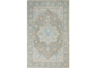 Image for Nourison Jazmine JAZ01 Grey and Blue 5'x8' Vintage Area Rug