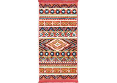 Image for Nourison South Western 2' X 4' Orange Multicolor Tribal Area Rug