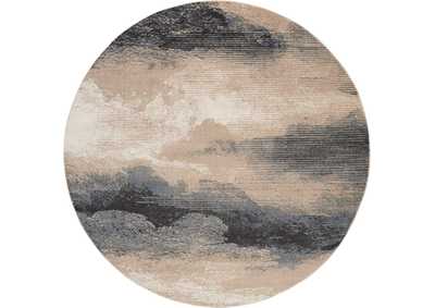 Image for Nourison Maxell MAE06 Grey and Ivory 8' Round Large Stormcloud Rug
