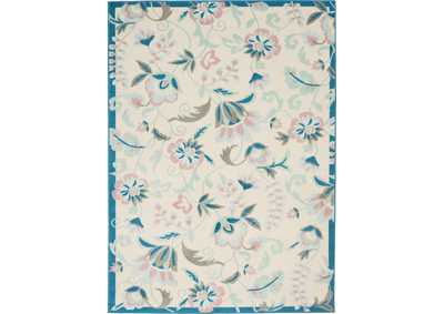 Image for Nourison Jubilant JUB15 White Multicolor 5'x7' Cottage Area Rug