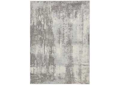 Image for Nourison Etchings 4' x 6' Grey/Light Blue Painterly Area Rug