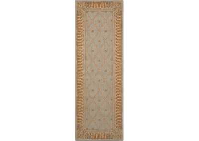 Image for Nourison Ashton House AS03 Blue 6' Runner Hallway Rug