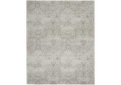 Image for Nourison Damask DAS06 White 8'x10' Large Flat Rug