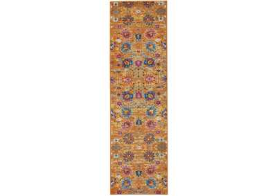 Image for Nourison Passion PSN01 Orange 8' Runner Hallway Rug