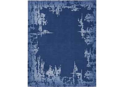 Image for Nourison Symmetry SMM02 Navy Blue 8'x10' Large Textured Rug