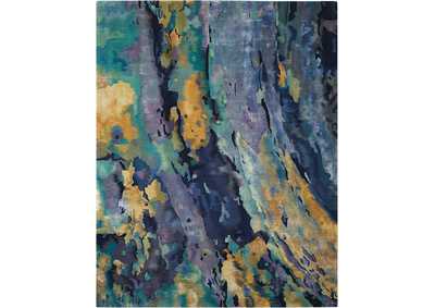 Image for Nourison Prismatic PRS09 Blue and Gold 6'x8' Area Rug