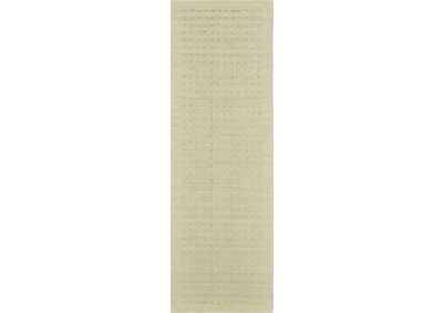 Image for Nourison Marana MNN01 White 8' Runner Wool Hallway Rug